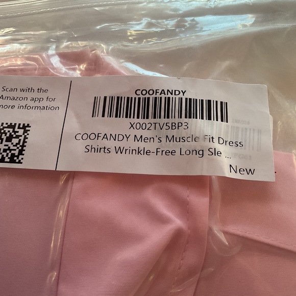 Men’s Medium Coofandy Pink Dress Shirt - Picture 2 of 3